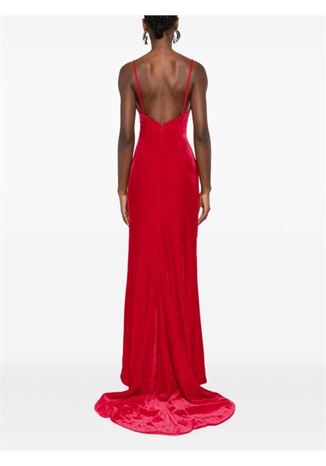 Red bow velvet gown Alessandra Rich - women ALESSANDRA RICH | FABX3819F41581637